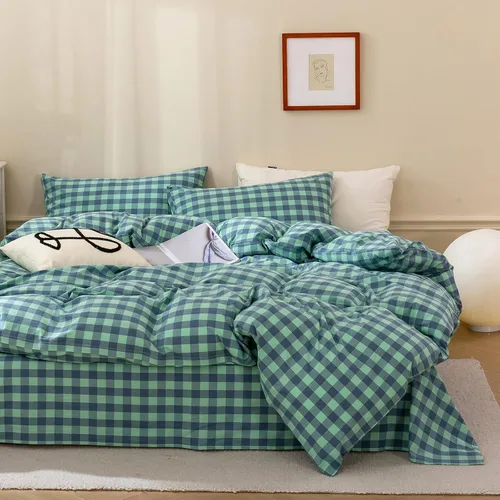 Vista 158 de mixinni Juego de funda de edredón vintage a rayas, tamaño twin, juego de ropa de cama de 3 piezas, 100% algodón lavado, suave y transpirable, funda