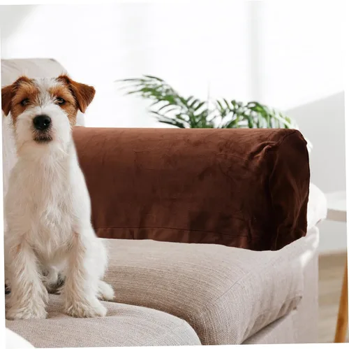 Vista 3 de ARTIBETTER 2 fundas para reposabrazos de sherpa, fundas para sofá, fundas elásticas para reposabrazos de sofá, fundas protectoras para sillón