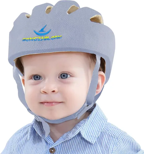 Vista 10 de IULONEE Protector de Cabeza de Bebé Casco de Protección para Bebés Casco de Paseo para Niños Pequeños Gorra Protectora Ajustable para Bebé Casco