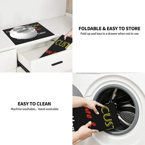Vista 7 de Tapete de secado de platos personalizado para encimera de cocina, tapete de platos personalizado con tu propia foto/logotipo/texto, 18 x 16