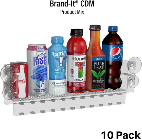 Vista 8 de Display Technologies Organizadores y almacenamiento de refrigerador, organizador de bebidas para puerta de cristal, organizador de latas de soda