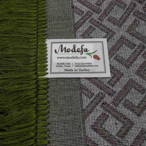Vista 6 de Modefa Alfombra de oración musulmana, alfombra de oración para múltiples personas, 8 personas, color verde #2 Para oraciones familiares en grupos