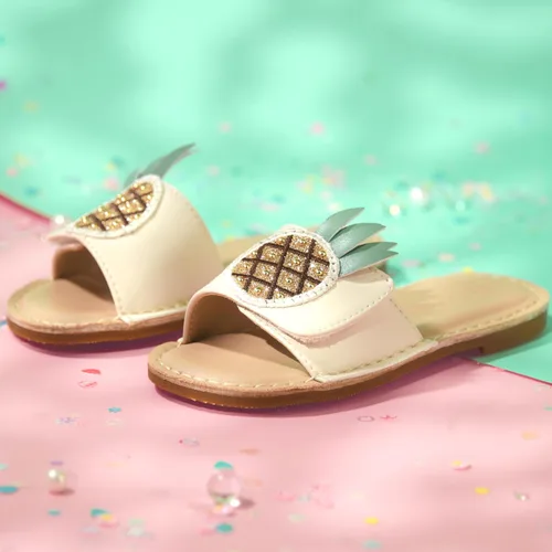 Vista 8 de THEE BRON Lindas pantuflas para niñas, sandalias elegantes para niños pequeños y niños