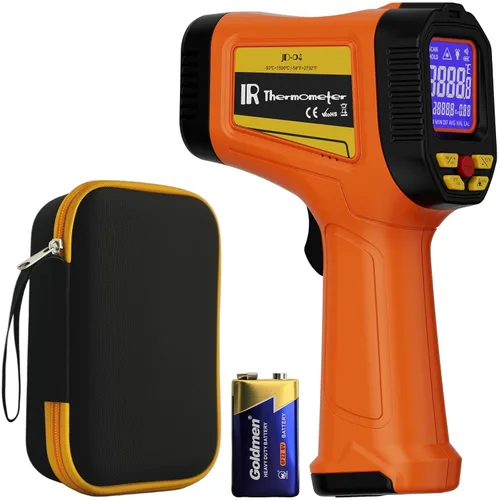 Vista 8 de Termómetro infrarrojo pirómetro pistola de temperatura -58°F a 1796°F, relación de distancia 50:1, pistola de temperatura IR láser para cocinar