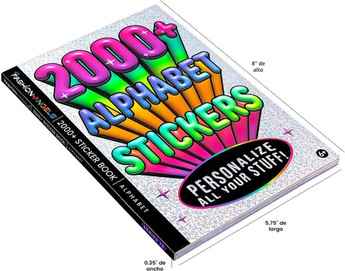 Vista 6 de Fashion Angels Más de 2,000 cuadernos de calcomanías del alfabeto, incluye divertidas y coloridas calcomanías de letras para manualidades, ideal