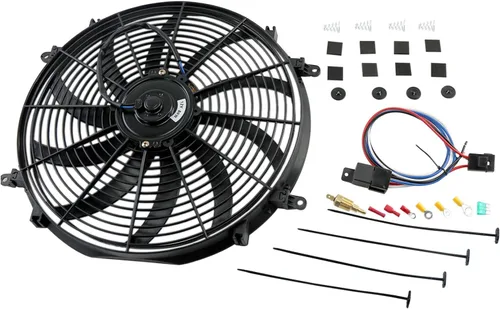 Vista 5 de Ventilador eléctrico de 16 pulgadas para radiador, ventilador de 16 pulgadas + kit de relé