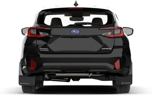 Vista 2 de Rally Armor MF105-UR-BLK-GRY Compatible con Subaru Impreza 2024 Negro UR Barro Flap con logotipo gris