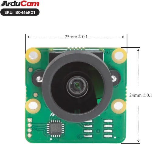 Vista 3 de Arducam Cámara Raspberry Pi HQ de 12.3 MP, módulo de cámara Pi de 477 M con lente gran angular M12 de 158 ° (D) compatible con Pi5/4B/3/3B+/Zero 2W