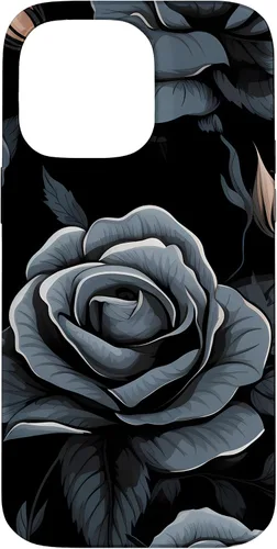Vista 21 de Black Rose Floral Flower Case for iPhone 16