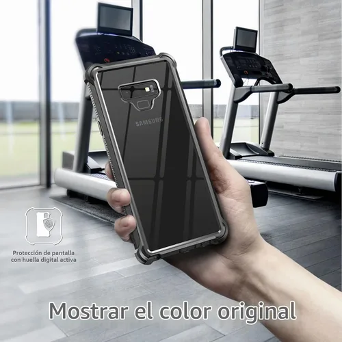 Vista 5 de Dexnor Funda para Galaxy Note 9 con protector de pantalla transparente de grado militar resistente 360 cuerpo completo protector a prueba de golpes