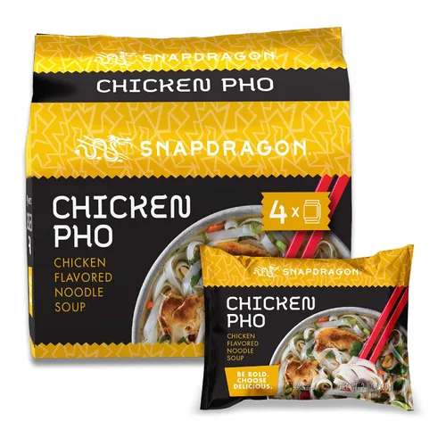 Vista 10 de Snapdragon Pho Bowls - Paquete de 6 fideos instantáneos con caldo de carne vietnamita para sorber y fideos de taza de arroz sin gluten. Microondas