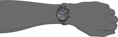 Vista 2 de Tissot Mens Chrono XL NBA New York Knicks 316L caja de acero inoxidable con revestimiento de PVD negro reloj de cuarzo suizo, azul, negro, cuero, 22