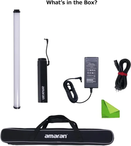Vista 3 de Aputure Amaran T2C RGBWW - Tubo de luz LED, 20 W, 2500 K-7500 K, varilla de luz RGB ajustable, aplicación de soporte y control DMX 46 preajustes