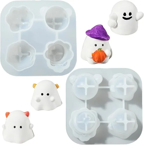 Vista 13 de 1 juego de moldes de impresión de pata de gato blanco, kits de colgantes de silicona para bricolaje, moldes de resina con tornillo de hierro 1 juego