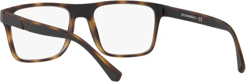 Vista 6 de Emporio Armani Mens EA4115 Rectangular Eyewear Frames With Two Interchangeable Sun Clip-ons Habana mate/transparente/marrón claro/gris oscuro