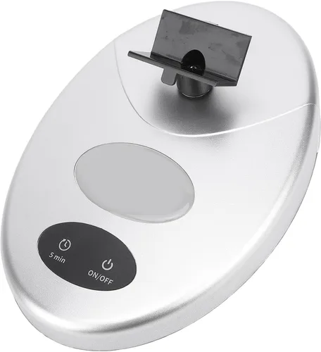 Vista 3 de ZJchao Nail Polish Shaker Mixer with 5 Minute Timer Powerful Vibration Portable Liquid Gel Polish Bottle Shaking Machine for Salon Home Silver