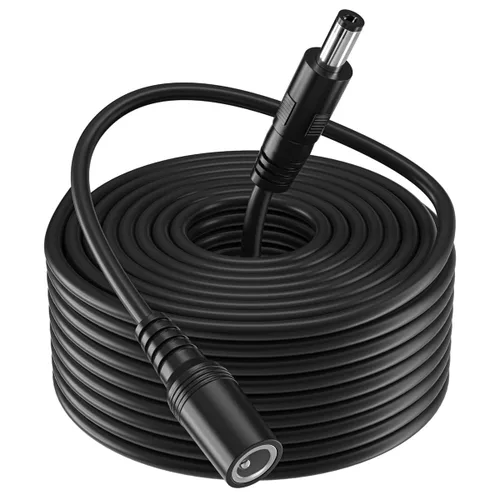 Vista 6 de Cable de extensión de alimentación CC de 12 V, 5.5 mm x 2.1 mm, cable de extensión de 6 pies para cámara de seguridad CCTV IP, cable DC macho a