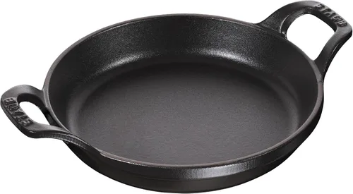Vista 4 de Staub Plato para hornear de hierro fundido de 4.5 pulgadas para gratinar, color gris grafito, fabricado en Francia Gris (Graphite Grey)