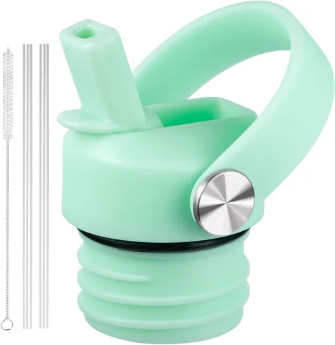 Vista 20 de Tapa de popote para Hydroflask, tapas con popote para Hydro Flask de boca estándar de 18, 21, 24 onzas, tapa deportiva de repuesto para tapa