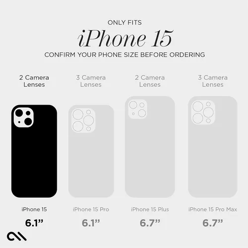 Vista 2 de Case-Mate Funda para iPhone 15 – Gemas florales [protección contra caídas de 12 pies] [compatible con MagSafe] Funda magnética con diamantes