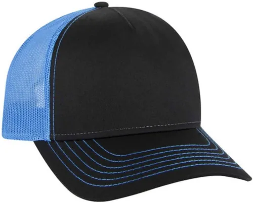 Vista 33 de The Vintage Year Gorra de béisbol ajustable de los deportes del camionero de la malla estructurada del algodón liso Negro