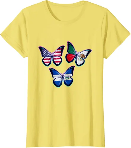 Vista 41 de Multiculti Heritage. Camiseta El Salvador México y Estados Unidos