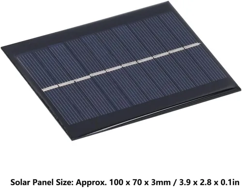 Vista 5 de Módulo de panel solar de 2 piezas de 1W 5V - Células solares de silicio policristalino para generación de energía al aire libre con marco resistente