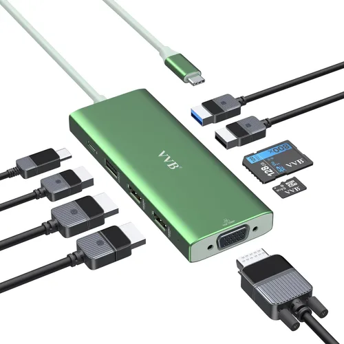 Vista 9 de Adaptador USB C a HDMI,Adaptador USB-C Hub Multipuerto Digital AV