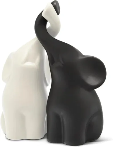 Vista 7 de OwMell Juego de 2 figuras de estatua de elefante amoroso, soporte de anillo de elefante de 6 pulgadas, regalos para parejas, decoración de la suerte
