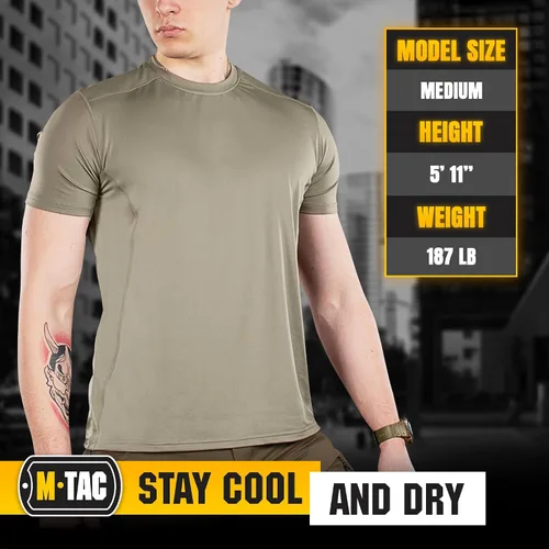 Vista 6 de M-Tac Camiseta táctica de manga corta Camiseta de entrenamiento de gimnasio para hombre, militar, ultra ventilada, para entrenamiento atlético