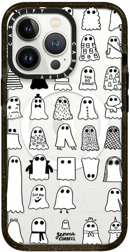 Vista 407 de CASETiFY Funda Impact para iPhone 13 [Protección contra caídas de grado militar 4X de 8.2 pies/Compatible con Magsafe] - #1 Mom - Transparente