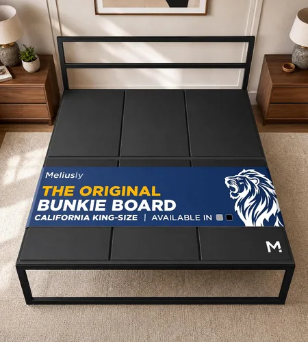 Vista 22 de Original Bunkie Board Twin - Paquete de 2 (38 x 75), soporte para debajo de Tabla de soporte de cama antideslizante y transpirable para marco