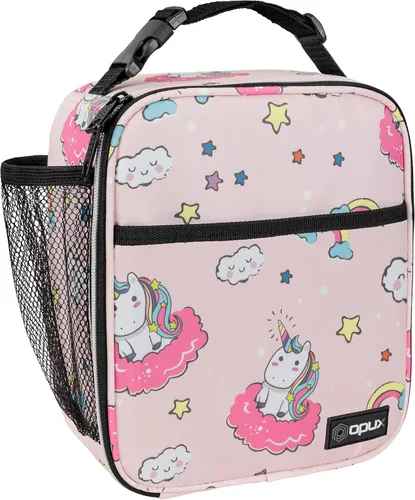 Vista 26 de OPUX lonchera aislada de alta calidad Bolsa de almuerzo escolar suave hermética para niños y niñas Durable y reutilizable como lonchera de Negro
