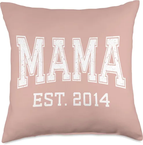 Vista 4 de Mama Est 2014 Custom Mom Personalized Mothers Day Customized Throw Pillow