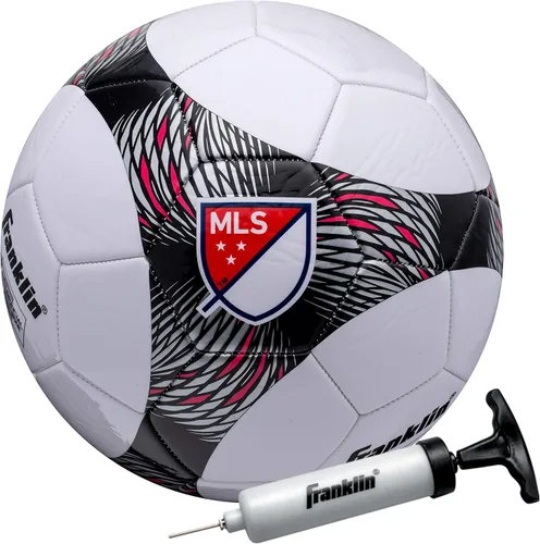 Vista 11 de Franklin Sports MLS Pro Vent Balón de Fútbol - Cubierta Suave - Balón de Fútbol de Tamaño y Peso Oficiales - Bomba de Aire Incluida