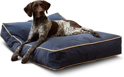 Vista 34 de South Pine Porch Buddy - Cama rectangular reversible de microfibra para perro con funda extraíble, lavable a máquina, cacao, extra pequeña