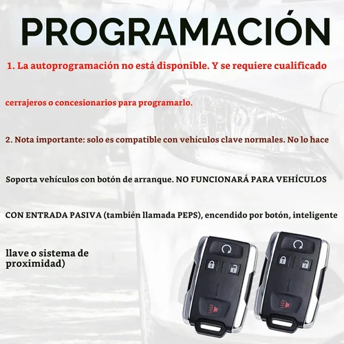 Vista 4 de SUPALAND Llavero con Control Remoto de Repuesto Compatible con Chevy Silverado GMC Sierra 1500 2500 3500 2014-2016 2017 2018 2019 2020 GMC Canyon