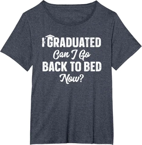 Vista 54 de Graduation Gift For Her Camiseta I Graduated Can I Go Back To Bed Now, Negro