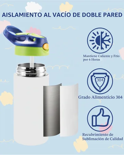 Vista 4 de OFFNOVA Vaso de sublimación de 12 onzas, botella de agua de sublimación en blanco con asa, tazas de sublimación para leche, refrescos, jugo, bebidas