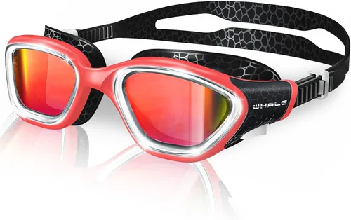 Vista 15 de Whale Gafas de natación polarizadas antiniebla, unisex, 100% protección UV, gafas antivaho de alta definición, visión de gran angular