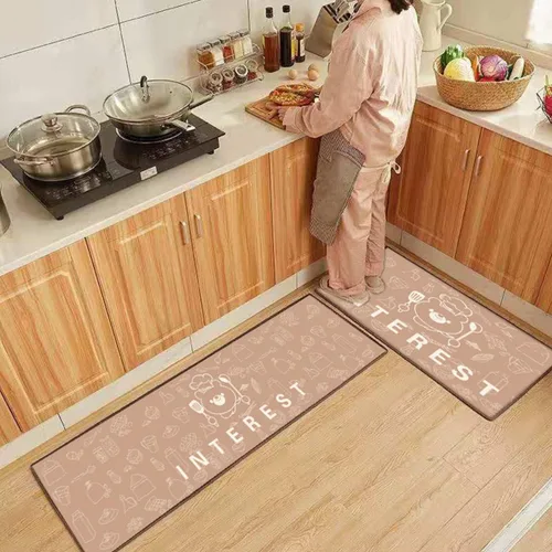 Vista 11 de Tapete de cocina acolchado, cómodo, antifatiga, antideslizante, para cocina, impermeable, para cocina, fregadero, oficina, 15.7 x 23.6 in + 15.7 x