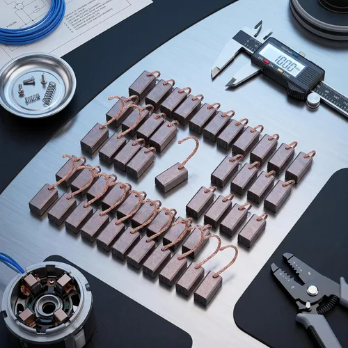 Vista 5 de Kadimendium Kits de reemplazo de cepillos de carbono J432A 0.315x0.394x0.787 in Cepillos eléctricos de repuesto para vehículos eléctricos Motor DC