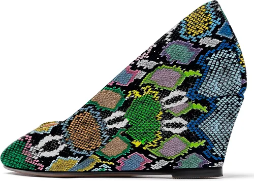 Vista 7 de WAYDERNS Zapatos de tacón bajo con punta cuadrada de charol para mujer, 2 pulgadas