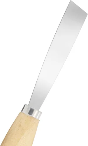 Vista 3 de Cuchillo de masilla, raspador de metal de 1 pulgada, cuchillos de mango de madera para paneles de yeso, calcomanías, papel de pared, parches