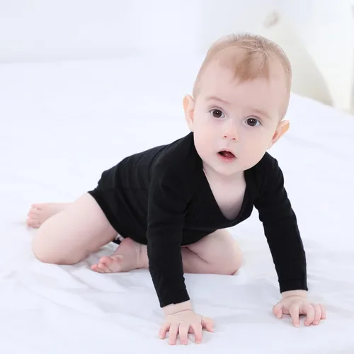 Vista 7 de GUISBY Body para bebé, body de manga larga de rayón para niños y niñas de 0 a 24 meses