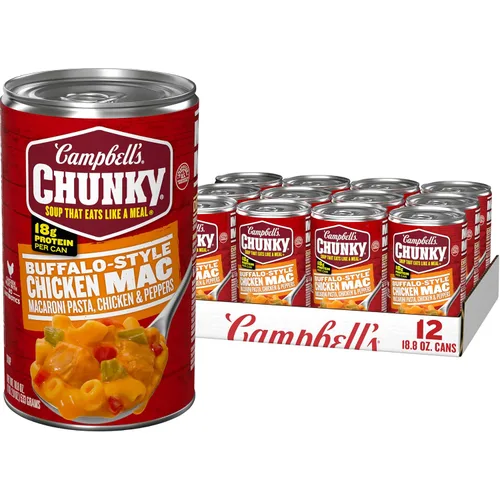 Vista 11 de Campbell’s Chunky Sopa de Macarrones con Pollo Estilo Búfalo, lata de 18.8 oz