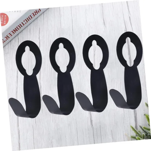 Vista 4 de ULTECHNOVO Abs Material Jardín Manguera Gancho Telescópico Almacenamiento Rack Ampliable Manguera Percha 4pcs Negro Soporte de Manguera Portador