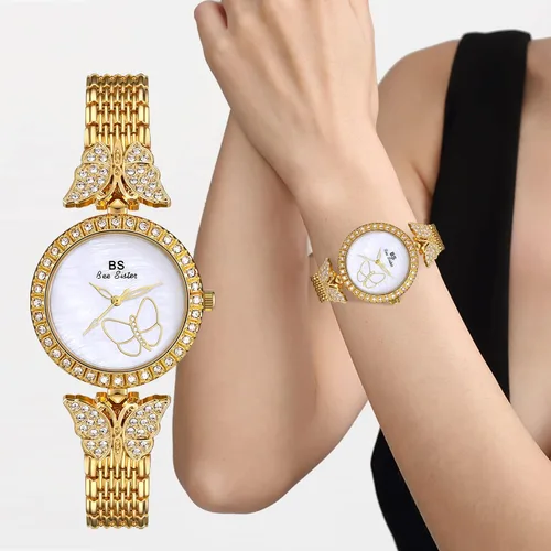 Vista 3 de Ladies Wrist Watch Butterfly Bracelet Easy Reader Analog Dail Quartz Casual Wrist Watches for Women Girl Lady Lovers Girlfriend Wristwatch with