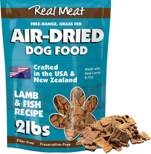 Vista 20 de TRMC Real Meat - Comida para perros secada al aire con cordero real - Cuatro bolsas de 5 libras de comida para perros de carne real sin granos