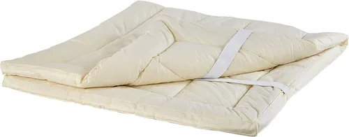 Vista 8 de Sleep & Beyond My Topper - Cubrecolchón de lana, funda de percal de algodón cómodo para todo el año, lavable, transpirable, alivio de presión, sueño